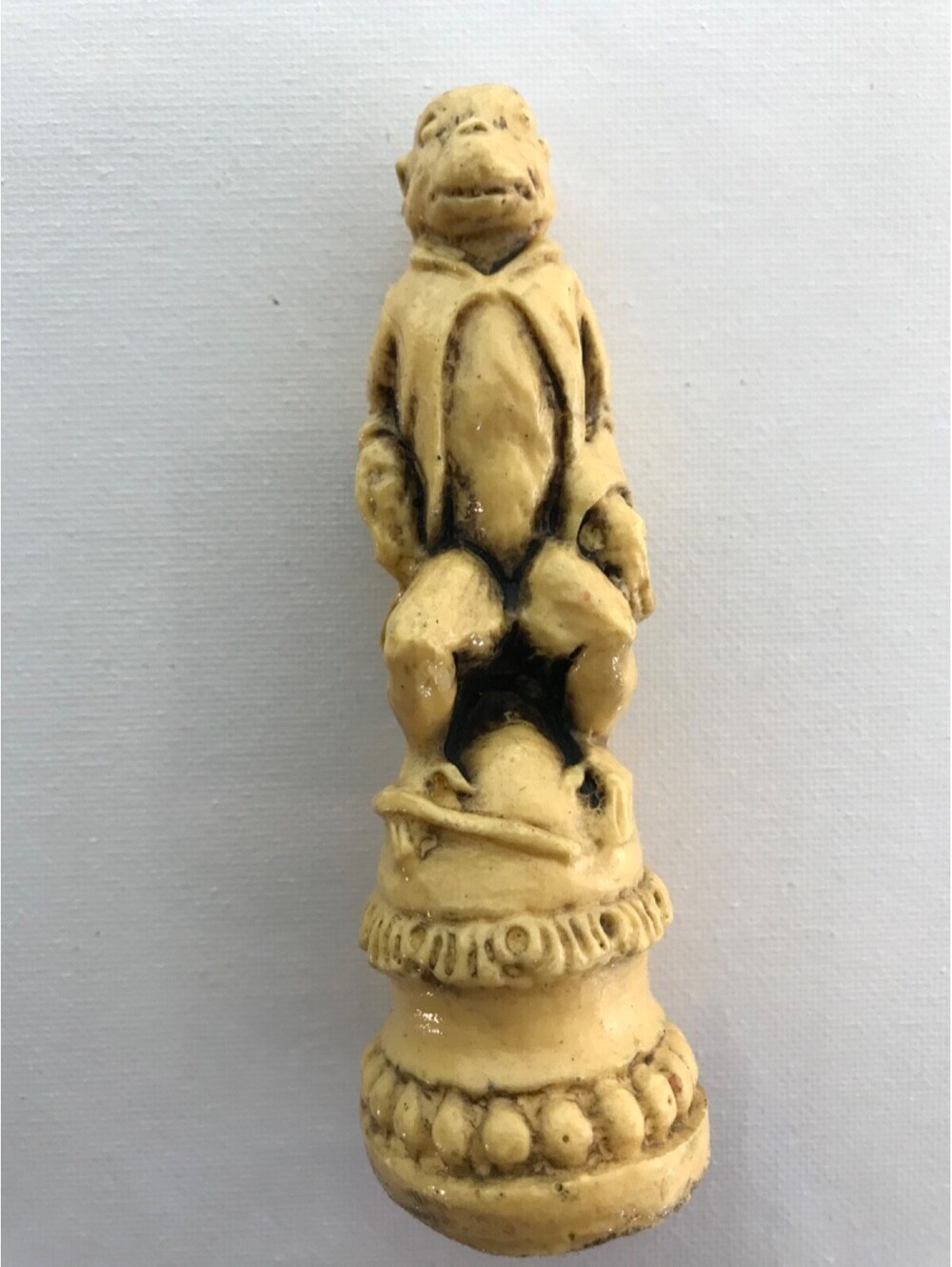 Vintage Reynard the Fox Replacement Chess Pawn hand carved, Cream Stone Color